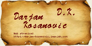 Darjan Kosanović vizit kartica